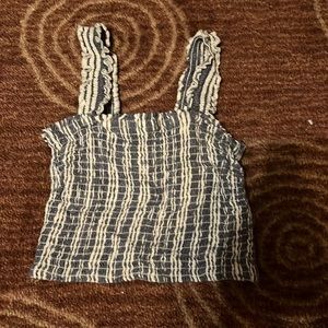 blue and white tank top from hollister size small